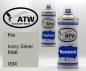 Preview: Kia, Ivory Silver Matt, ISM: 400ml Sprühdose + 400ml Klarlack - Set, von ATW Autoteile West.